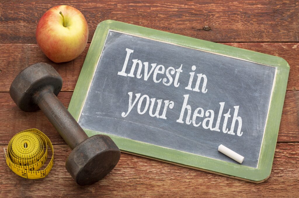 Invest in your health advice on blackboard