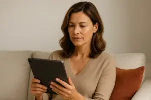 Mujer mediana edad dudas menopausia